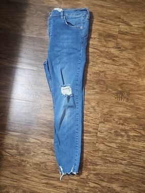 Women’s Free People Blue Distressed Skinny Jeans